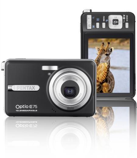 Камера Pentax Optio E75 — «путь к фотошедеврам» с диктофоном и